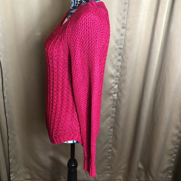 Calvin Klein Red long Sleeve Cable Knit Sweater - Picture 9 of 15